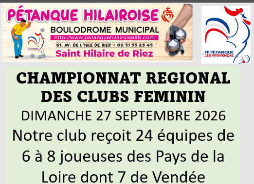 Championnat des clubs open et féminin 2026