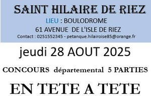 2025 08 28 Concours tête à tête à St Hilaire