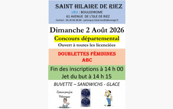 2026 08 02 Concours doublettes féminines à St Hilaire